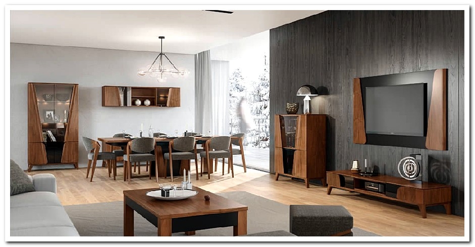 Современная мебель для гостиной массив дерева и шпон