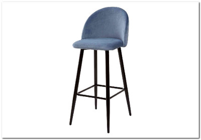 Барный стул MALIBU пудровый синий велюр G108-56