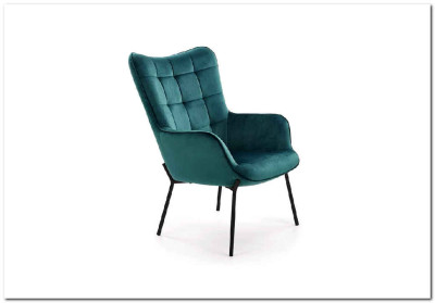 Кресло CASTEL  Halmar (темно-зеленый/черный)