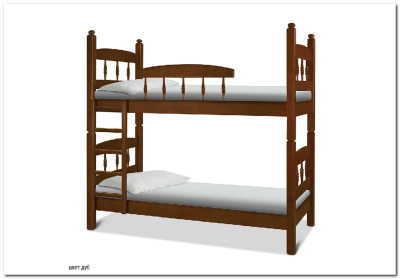 Двухъярусная кровать Кузя 2 из сосны
