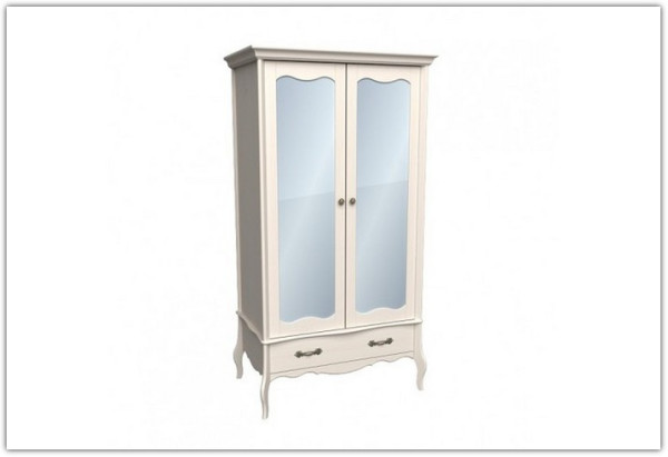 Шкаф 2-х дверный с зеркальными дверями Лебо (массив)  по цене 47 952 руб. в магазине Другая Мебель в Старом Осколе