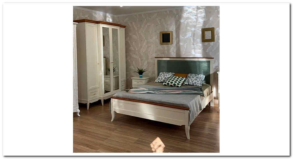 Классическая спальня из массива бука, цвет на заказ