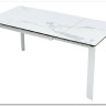 Стол CORNER 120 HIGH GLOSS STATUARIO керамика, стекло/ белый каркас, DISAUR заказать в Осколе по цене 59 400 руб. с доставкой в Старый Оскол, Губкин, Белгород