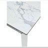 Стол CORNER 120 HIGH GLOSS STATUARIO керамика, стекло/ белый каркас, DISAUR заказать в Осколе по цене 59 400 руб. с доставкой в Старый Оскол, Губкин, Белгород