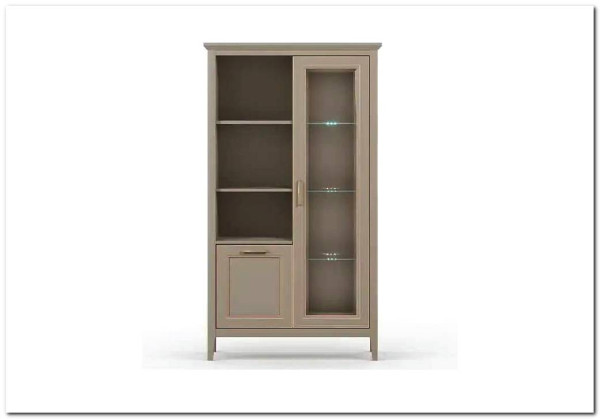 Шкаф-витрина Classic глиняный серый REG1W1D BRW заказать в Осколе по цене 30 230 руб. с доставкой в Старый Оскол, Губкин, Белгород