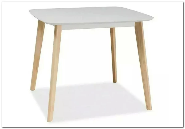 Стол обеденный Signal TIBI 90 (белый/дуб беленый) заказать в Осколе по цене 19 479 руб. с доставкой в Старый Оскол, Губкин, Белгород