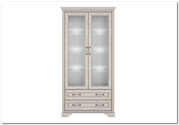Шкаф-витрина Stylius (Стилиус) B169-REG2W2S BRW заказать в Осколе по цене 49 740 руб. с доставкой в Старый Оскол, Губкин, Белгород