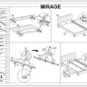 Кровать Signal MIRAGE VELVET TAP. 186 черный/золотой 160/200 заказать в Осколе по цене 66 015 руб. с доставкой в Старый Оскол, Губкин, Белгород
