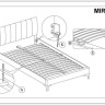 Кровать Signal MIRAGE VELVET TAP. 186 черный/золотой 160/200 заказать в Осколе по цене 66 015 руб. с доставкой в Старый Оскол, Губкин, Белгород