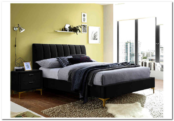 Кровать Signal MIRAGE VELVET TAP. 186 черный/золотой 160/200 заказать в Осколе по цене 66 015 руб. с доставкой в Старый Оскол, Губкин, Белгород