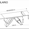 Стол обеденный Halmar HILARIO 180 (орех/черный) заказать в Осколе по цене 127 553 руб. с доставкой в Старый Оскол, Губкин, Белгород