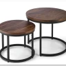 Комплект Halmar OREO 2 стола журнальных (ореховый/черный) заказать в Осколе по цене 14 926 руб. с доставкой в Старый Оскол, Губкин, Белгород