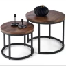Комплект Halmar OREO 2 стола журнальных (ореховый/черный) заказать в Осколе по цене 14 926 руб. с доставкой в Старый Оскол, Губкин, Белгород