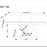 Стол обеденный Halmar VOLANT 160 (черный мрамор/дуб золотой) заказать в Осколе по цене 82 680 руб. с доставкой в Старый Оскол, Губкин, Белгород