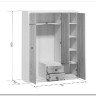 Купить Шкаф Koen SZF3D2S ясень снежный BRW с доставкой по России по цене производителя можно в магазине Другая Мебель в Старом Осколе