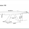 Стол обеденный Signal SALVADORE Ceramic 160 раскладной (Verde Alpi морской/черный мат) заказать в Осколе по цене 139 061 руб. с доставкой в Старый Оскол, Губкин, Белгород