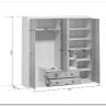 Купить Шкаф Koen SZF4D2S ясень снежный BRW с доставкой по России по цене производителя можно в магазине Другая Мебель в Старом Осколе