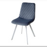 Стул DAIQUIRI BLUVEL-06 BLUE / белый каркас, велюр заказать в Осколе по цене 4 050 руб. с доставкой в Старый Оскол, Губкин, Белгород