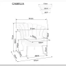 Диван SIGNAL CAMELLIA 2 Velvet Bluvel 28 (бежевый/золотой) заказать в Осколе по цене 42 092 руб. с доставкой в Старый Оскол, Губкин, Белгород