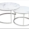 Комплект Signal ATLANTA B, 2 стола журнальных (эффект белого мрамора/хром) заказать в Осколе по цене 30 330 руб. с доставкой в Старый Оскол, Губкин, Белгород