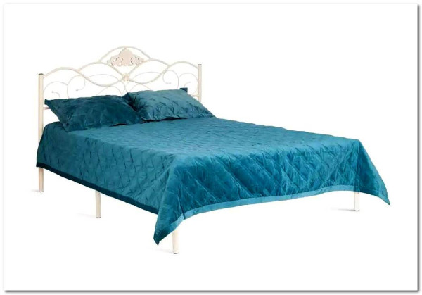 Купить Кровать Federica (mod. AT-881) 160*200 (Queen bed), Белый (butter white) с доставкой по России по цене производителя можно в магазине Другая Мебель в Старом Осколе