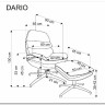 Кресло HALMAR DARIO серый/черный заказать в Осколе по цене 42 260 руб. с доставкой в Старый Оскол, Губкин, Белгород