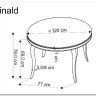 Стол обеденный Halmar REGINALD 2 120 (черный/золотой) заказать в Осколе по цене 59 429 руб. с доставкой в Старый Оскол, Губкин, Белгород