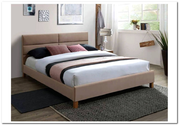 Кровать Signal SIERRA VELVET (бежевый/дуб) 160/200 заказать в Осколе по цене 38 328 руб. с доставкой в Старый Оскол, Губкин, Белгород