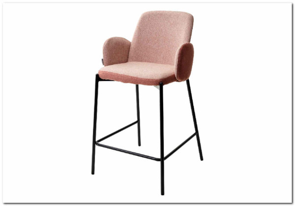 Полубарный стул NYX (H=65cm) VF109 розовый / VF110 брусничный заказать в Осколе по цене 9 225 руб. с доставкой в Старый Оскол, Губкин, Белгород