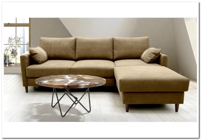 Угловой диван Даллас 2 с оттоманкой Soft Time