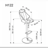 Барный стул Halmar H-122 (серый/черный) заказать в Осколе по цене 14 273 руб. с доставкой в Старый Оскол, Губкин, Белгород