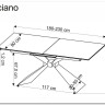 Стол обеденный Halmar LUCIANO 180 раскладной (белый мрамор/черный) заказать в Осколе по цене 164 345 руб. с доставкой в Старый Оскол, Губкин, Белгород