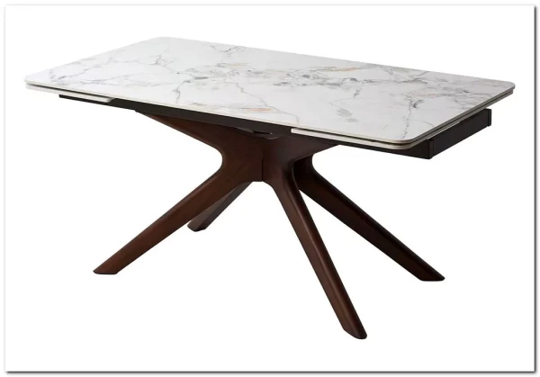 Стол EDER 160 GLOSS COLD JADE SOLID CERAMIC / Орех, ®DISAUR заказать в Осколе по цене 100 800 руб. с доставкой в Старый Оскол, Губкин, Белгород