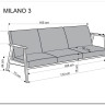 Диван HALMAR MILANO 3S tap. Castel 15 бежевый/орех заказать в Осколе по цене 75 540 руб. с доставкой в Старый Оскол, Губкин, Белгород