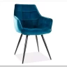 Стул кухонный LILIA VELVET  Signal (бирюзовый/черный) заказать в Осколе по цене 15 867 руб. с доставкой в Старый Оскол, Губкин, Белгород