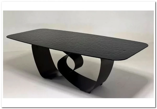 Стол TOVE 240 GREY, стекло BUBBLE / Шоколадное золото каркас ®DISAUR заказать в Осколе по цене 150 500 руб. с доставкой в Старый Оскол, Губкин, Белгород