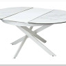 Стол TRENTO 120 HIGH GLOSS STATUARIO Белый мрамор глянцевый, керамика/ белый каркас заказать в Осколе по цене 73 620 руб. с доставкой в Старый Оскол, Губкин, Белгород