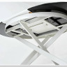 Стол TRENTO 120 HIGH GLOSS STATUARIO Белый мрамор глянцевый, керамика/ белый каркас заказать в Осколе по цене 73 620 руб. с доставкой в Старый Оскол, Губкин, Белгород