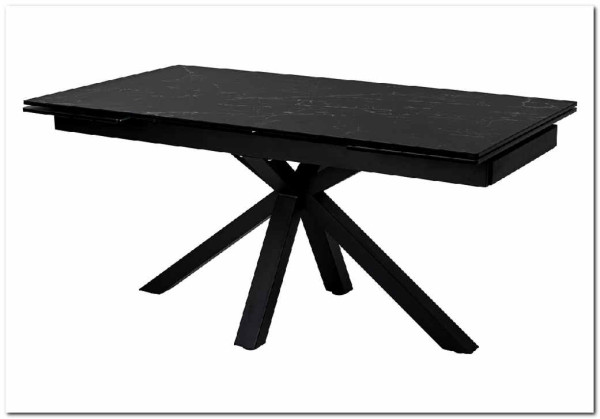 Стол ALTO 160 NERO KL-116 Черный мрамор матовый, итальянская керамика/ черный каркас заказать в Осколе по цене 0 руб. с доставкой в Старый Оскол, Губкин, Белгород