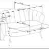 Софа Halmar AMORINITO XL (светло-розовый/золотой) заказать в Осколе по цене 44 150 руб. с доставкой в Старый Оскол, Губкин, Белгород