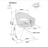 Стул кухонный Signal BORGO Raven 07 поворотный (серый/черный) заказать в Осколе по цене 19 050 руб. с доставкой в Старый Оскол, Губкин, Белгород