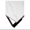 Стол LIVORNO 180 MATT WHITE MARBLE SOLID CERAMIC / BLACK заказать в Осколе по цене 88 950 руб. с доставкой в Старый Оскол, Губкин, Белгород