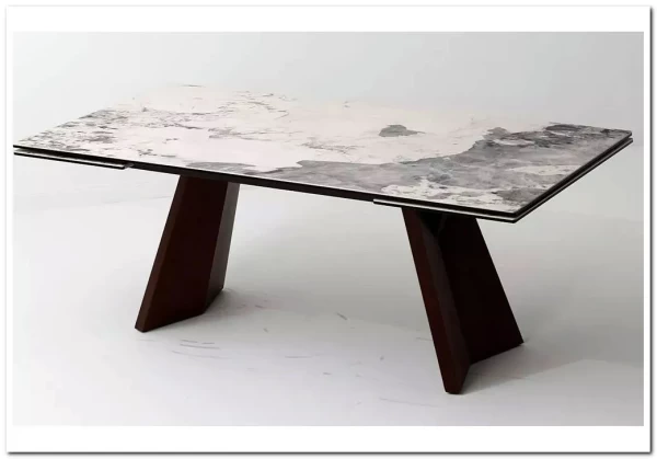 Стол BRIAN 200 MATTE PANDORA керамика на стекле/ Орех, ®DISAUR заказать в Осколе по цене 133 100 руб. с доставкой в Старый Оскол, Губкин, Белгород