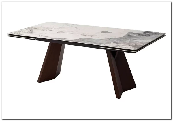 Стол BRIAN 200 MATTE PANDORA керамика на стекле/ Орех, ®DISAUR заказать в Осколе по цене 133 100 руб. с доставкой в Старый Оскол, Губкин, Белгород