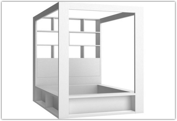 Купить Кровать со шкафом библиотечным и балдахином с основанием 160x200 4You by VOX с доставкой по России по цене производителя можно в магазине Другая Мебель в Старом Осколе