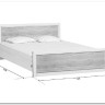 Купить Кровать Koen LOZ140x200 ясень снежный BRW с доставкой по России по цене производителя можно в магазине Другая Мебель в Старом Осколе