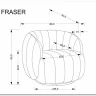 Кресло Halmar FRASER (кремовый) заказать в Осколе по цене 36 716 руб. с доставкой в Старый Оскол, Губкин, Белгород