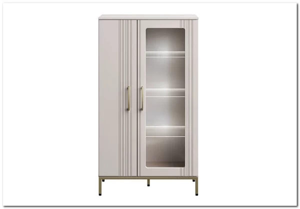 Тумба-витрина Бетти кашемир 1V1D BRW заказать в Осколе по цене 23 690 руб. с доставкой в Старый Оскол, Губкин, Белгород