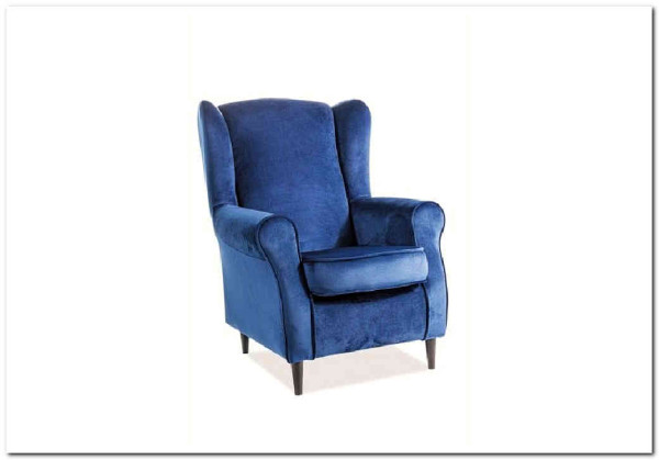 Кресло BARON Velvet Bluvel 86 Signal (темно-синий) заказать в Осколе по цене 0 руб. с доставкой в Старый Оскол, Губкин, Белгород