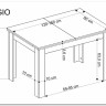 Стол обеденный Halmar BAGIO 120 раскладной (дуб артизан/черный) заказать в Осколе по цене 28 173 руб. с доставкой в Старый Оскол, Губкин, Белгород